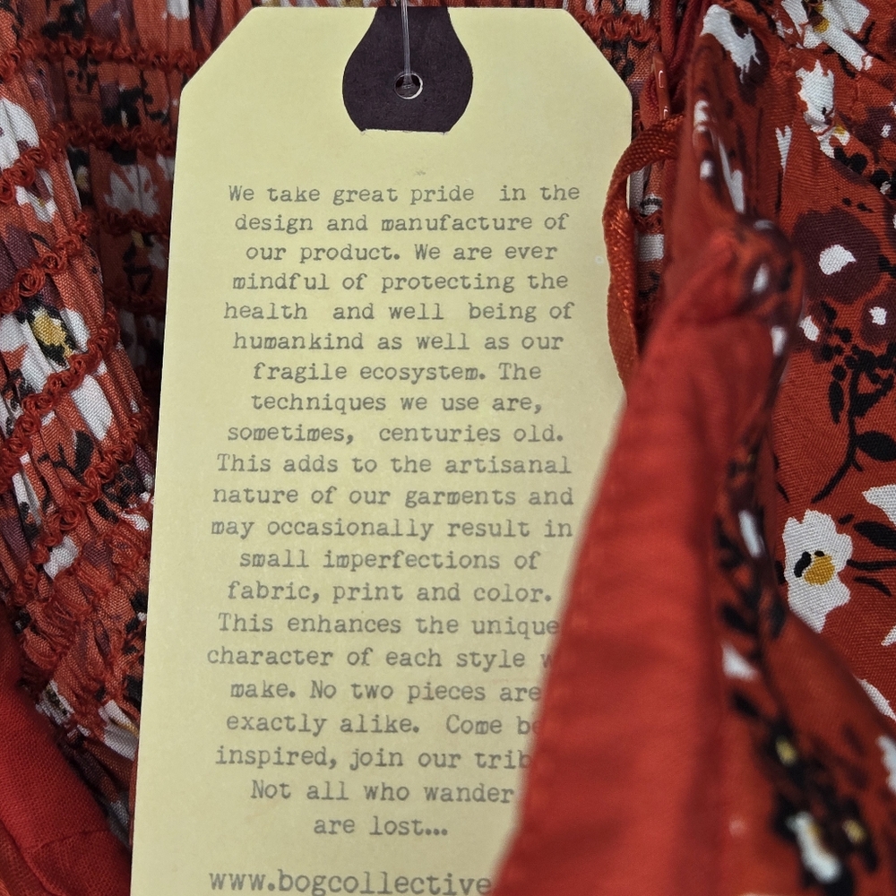 NWT Band of Gypsies red  floral print mini dress - Picture 6 of 7